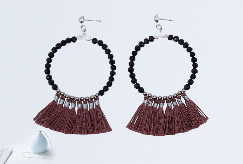 Handmade Jewelry Fantasy Beaded Tassel Earrings for Women