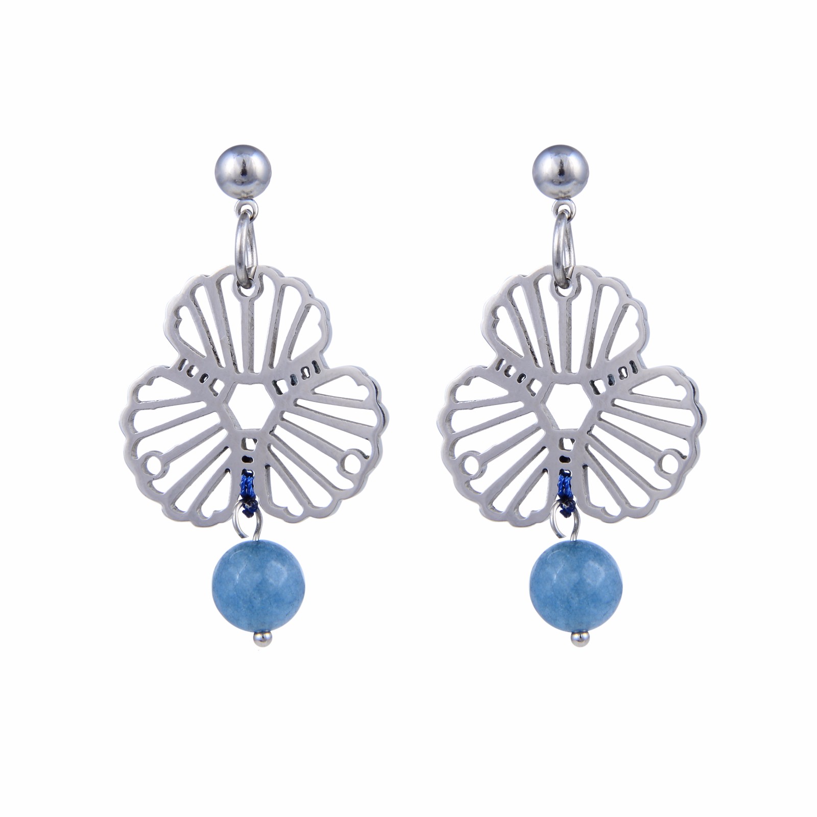 Handmade elegant beads pendant earrings