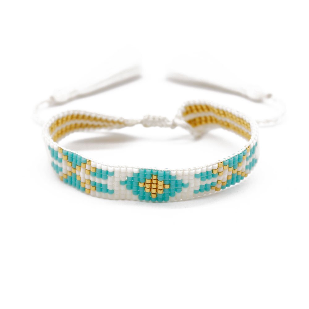 Miyuki Seed Beads Handmade Bracelet with Tassel Knot