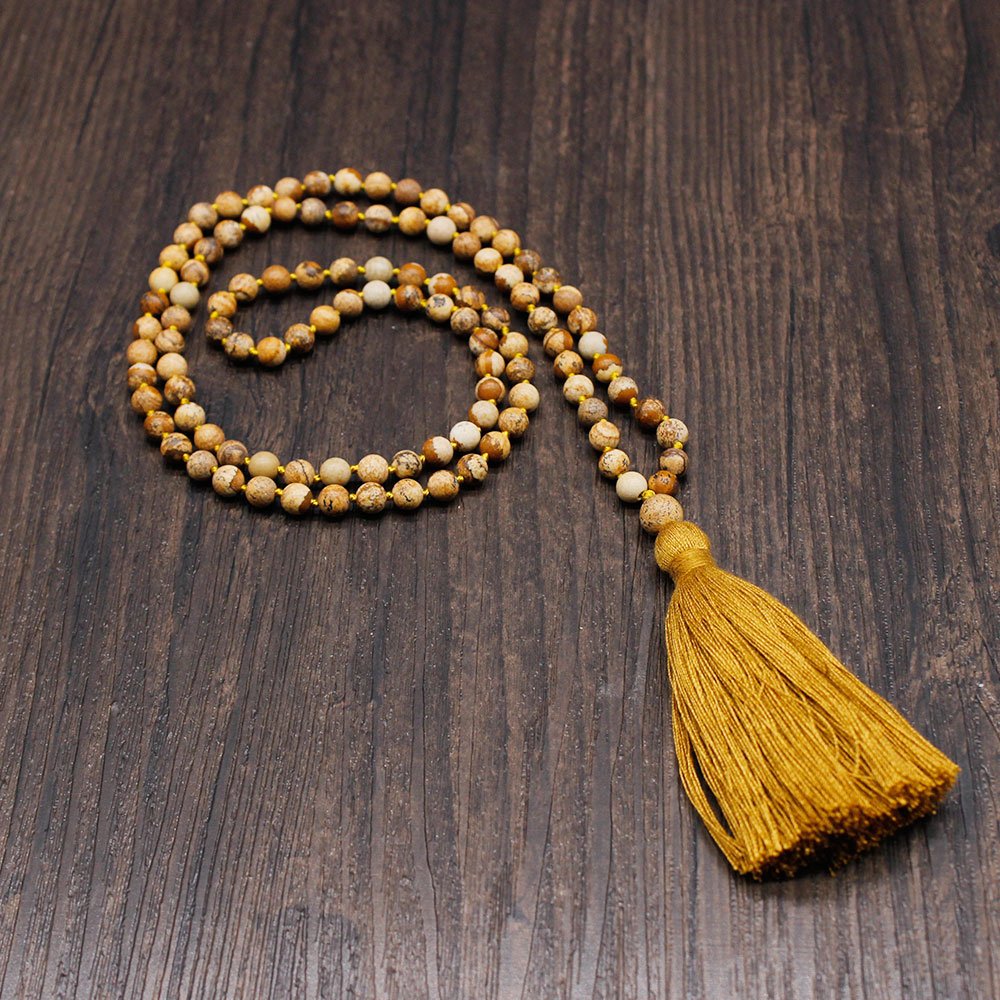 TTT Jewelry 6 mm Natural Stone Beads Mala Handmade Necklace Mala Necklace image21