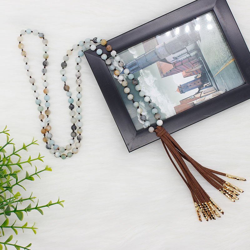 TTT Jewelry Velvet Tassel Mala Handmade Necklace with Alloy Accessories Mala Necklace image22