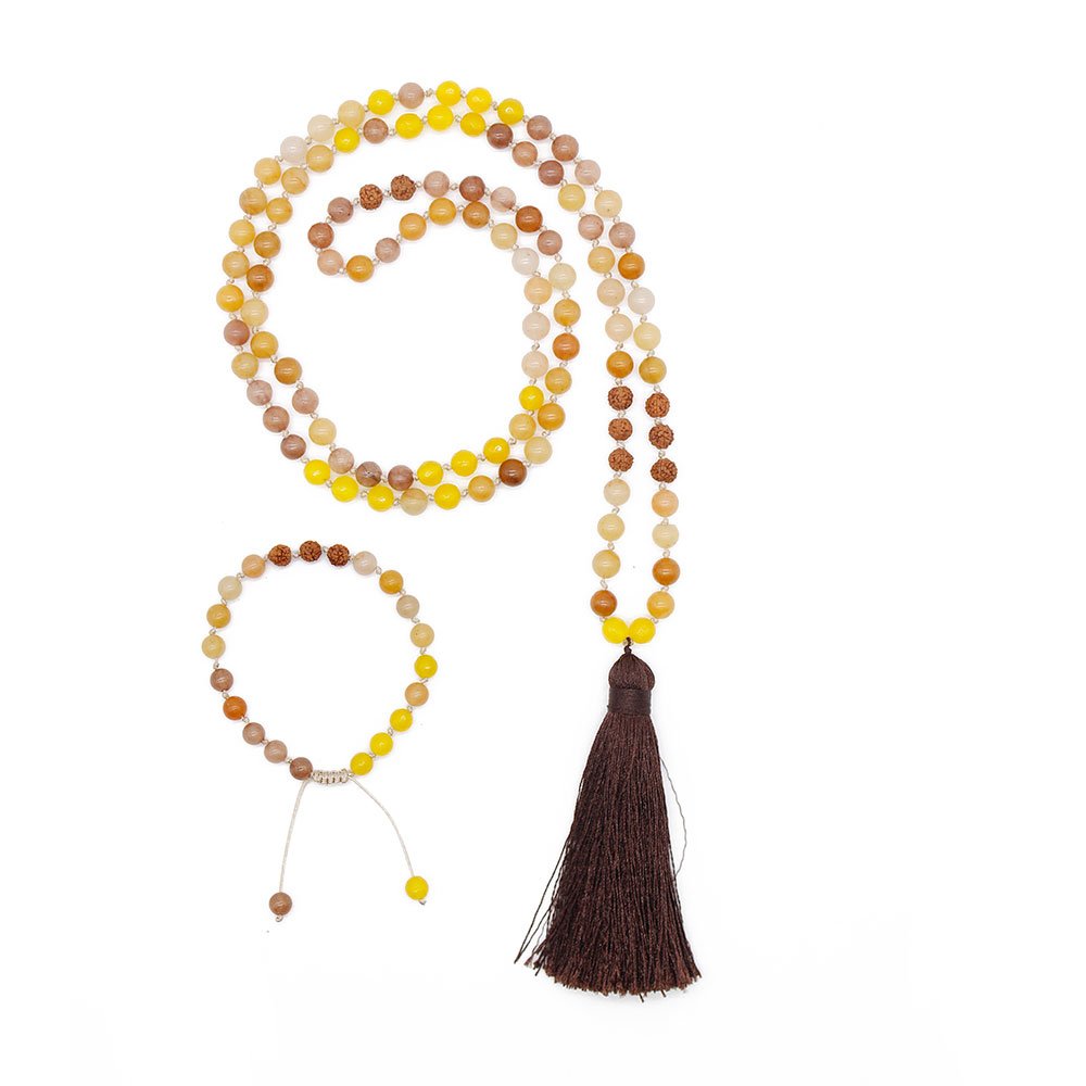 TTT Jewelry Mala Set Handmade Necklace with 6mm Stone Beads Mala Necklace image20