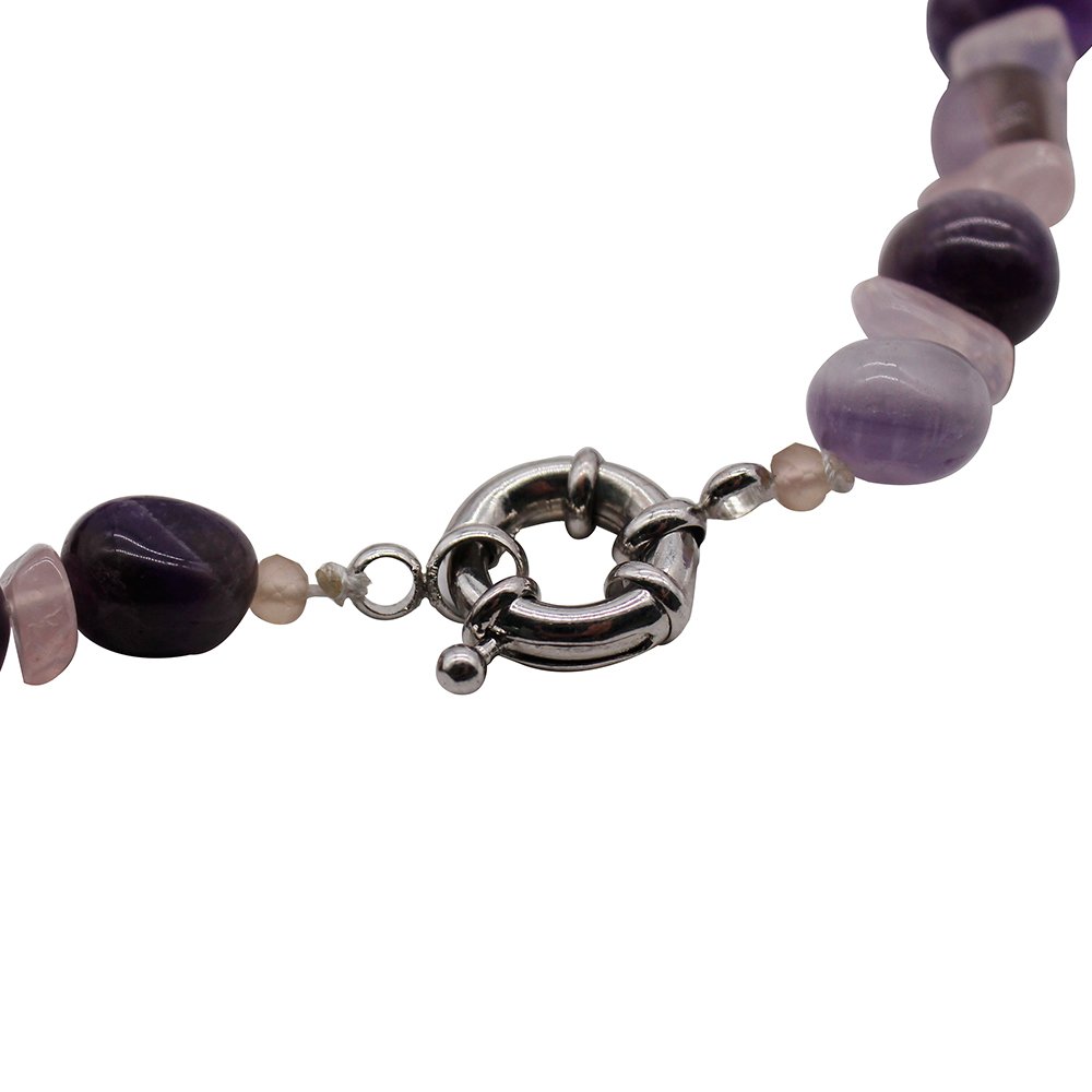 TTT Jewelry Natural Amethyst Stone Beads Handmade Necklace Stone Beads Necklace image17