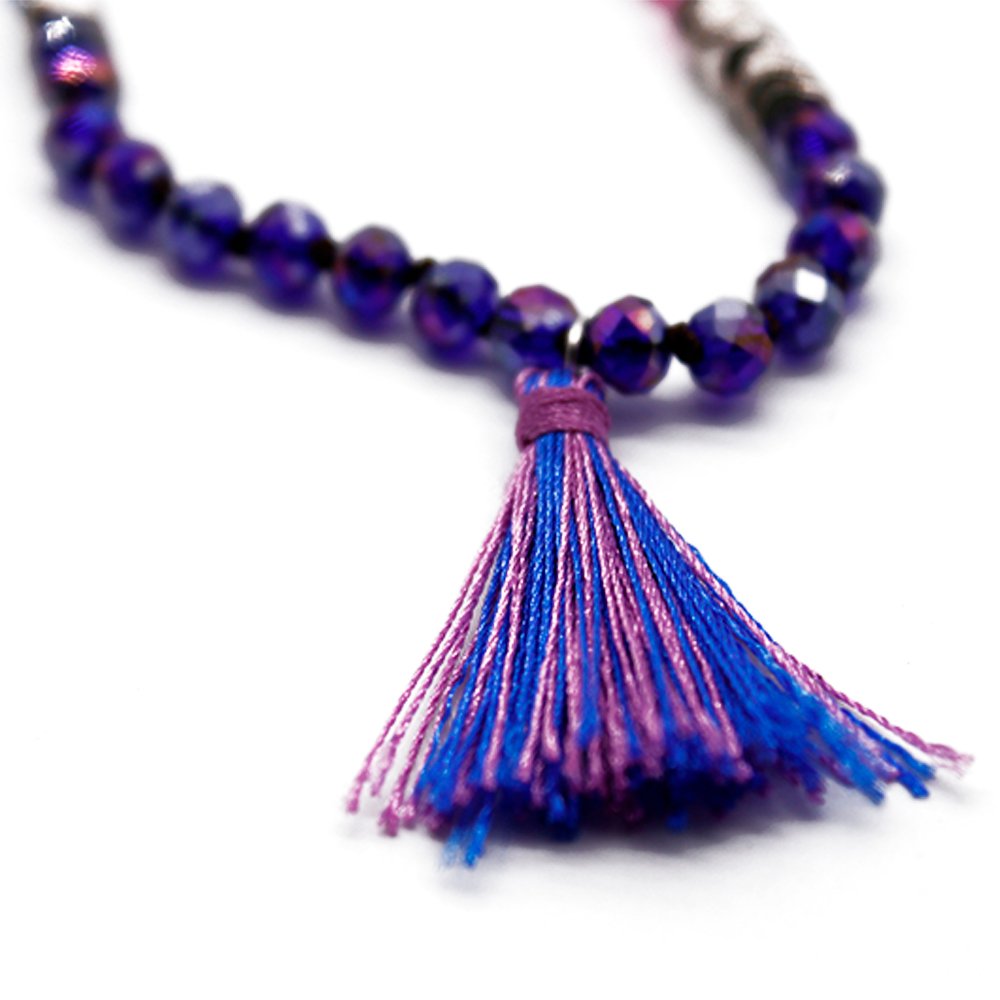 TTT Jewelry Colorful Crystal Bead Handmade Necklace with Tassel Crystal Necklace image14