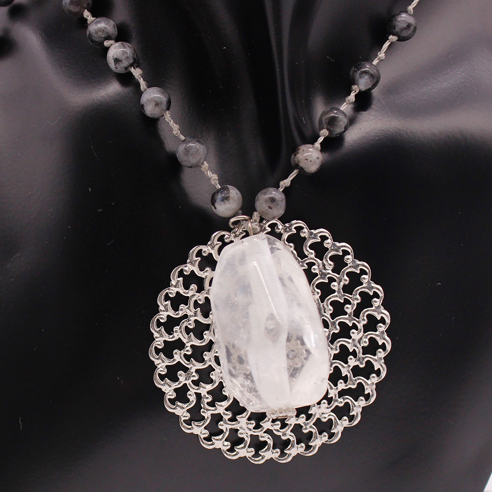 TTT Jewelry White Crystal Pendant  Handmade Necklace Pendant Necklace image4