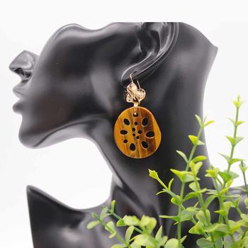 Special Simple Design Cute Lotus Root Pendant Alloy Leaf Earrings for Women Girls from China Handmade Manufacturer