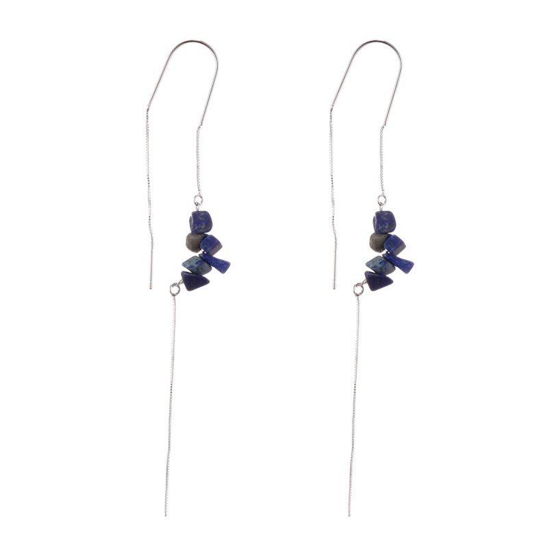 Handmade Lapis lazuli Beads Earrings For Women