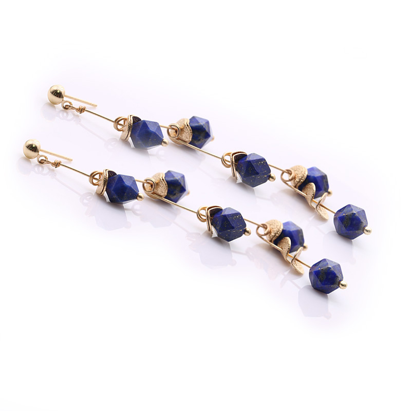 Handmade Lapis lazuli Drop Earrings
