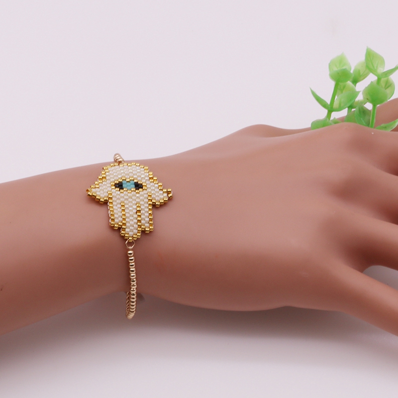 Handmade Copper And Miyuki Beads Charms Bracelet