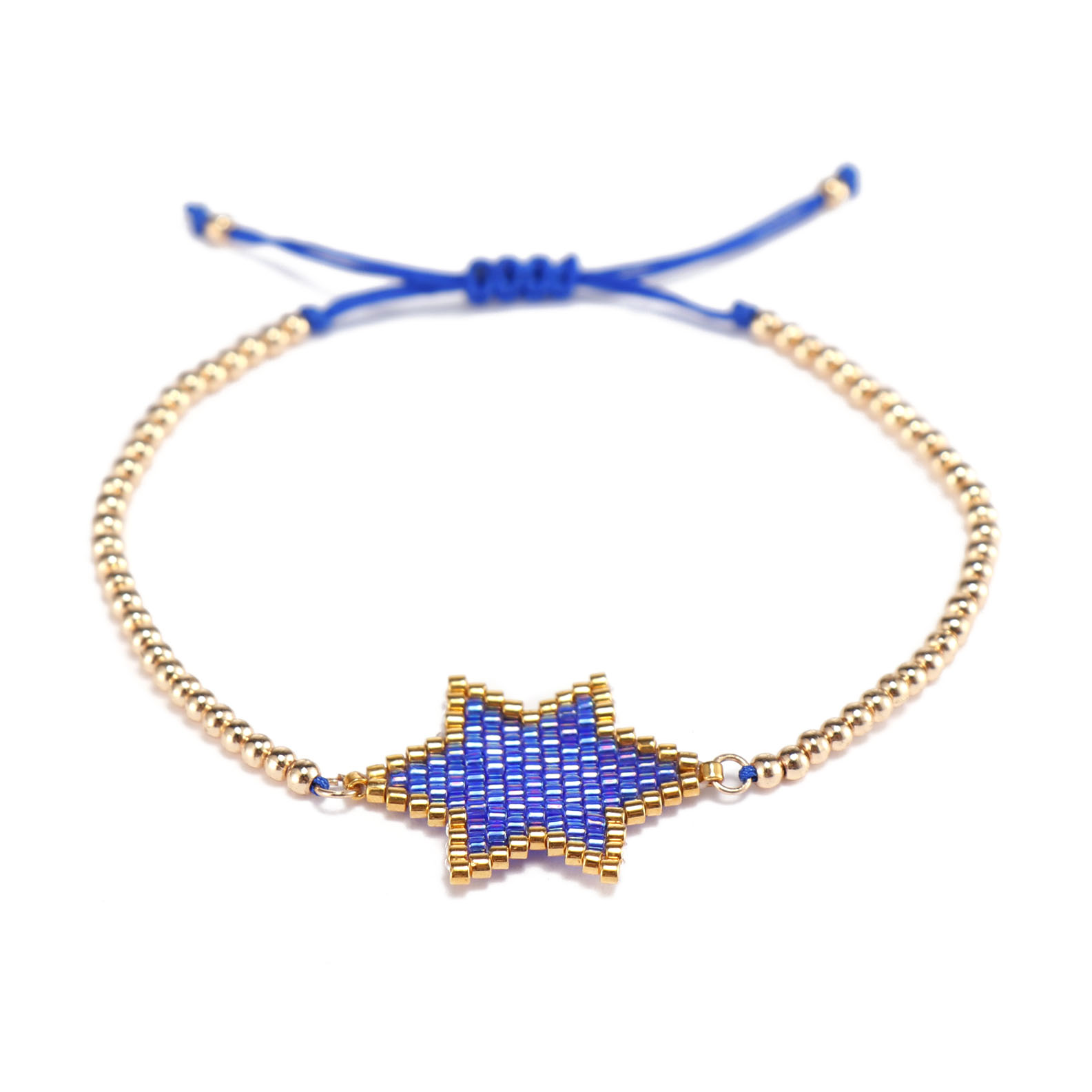 Handmade Copper Beads Pentagonal Miyuki Charms Bracelet