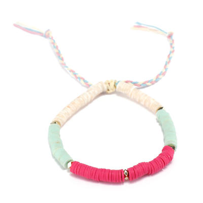 Handmade Plastic Pieces Bracelet With Copper Accessories