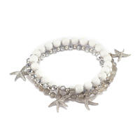 Handmade Mutilayer Stone And Miyuki Bracelet With Crystal Beads