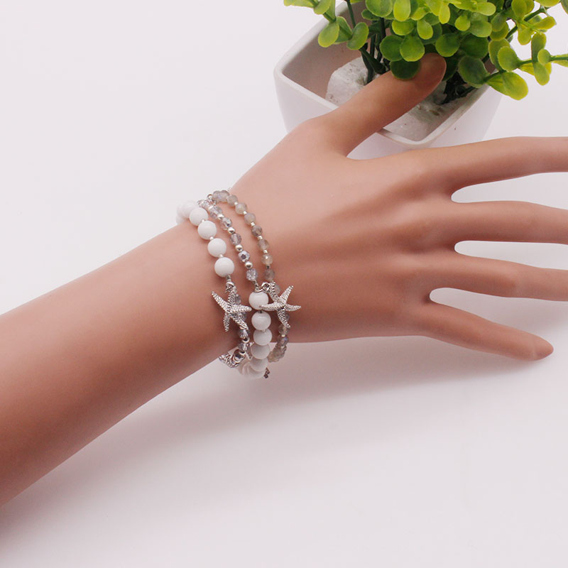 Handmade Stone And Crystal Beads Miyuki Wrap Bracelet