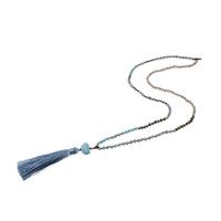 Stone Beads Necklace With Tassel