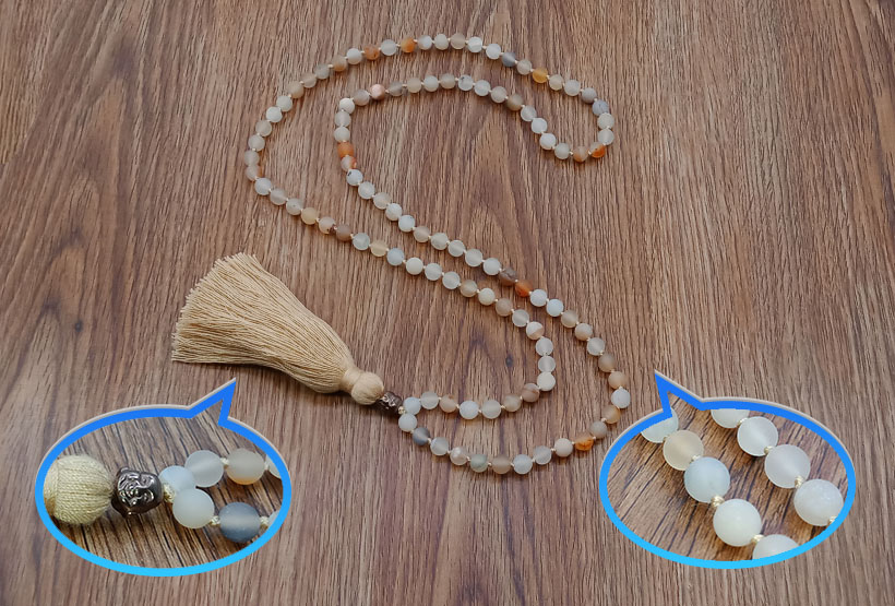 Wholesale Handmade Mala 108 Natural Stone Beads Necklace