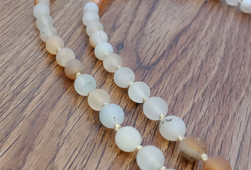 Wholesale Handmade Mala 108 Natural Stone Beads Necklace