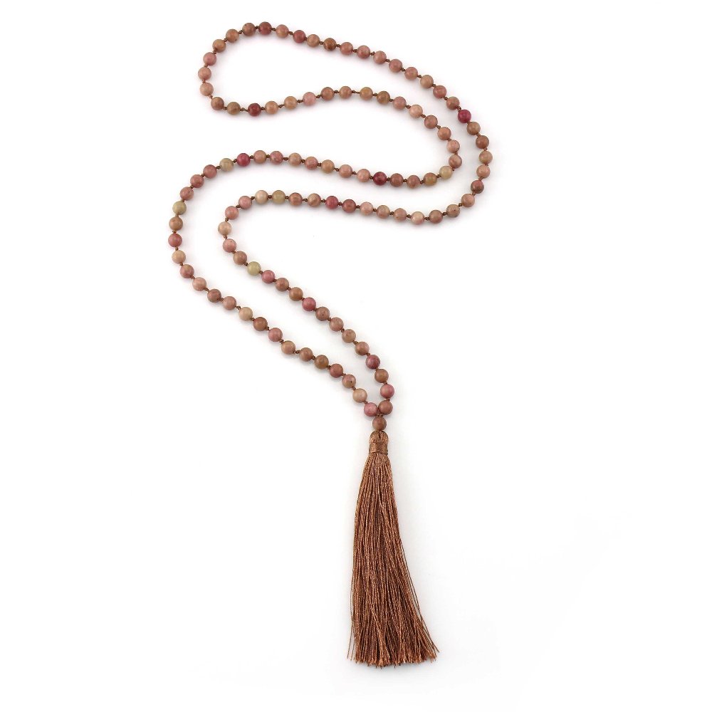 Malas Necklace with Natural Stone Beads for Meditation