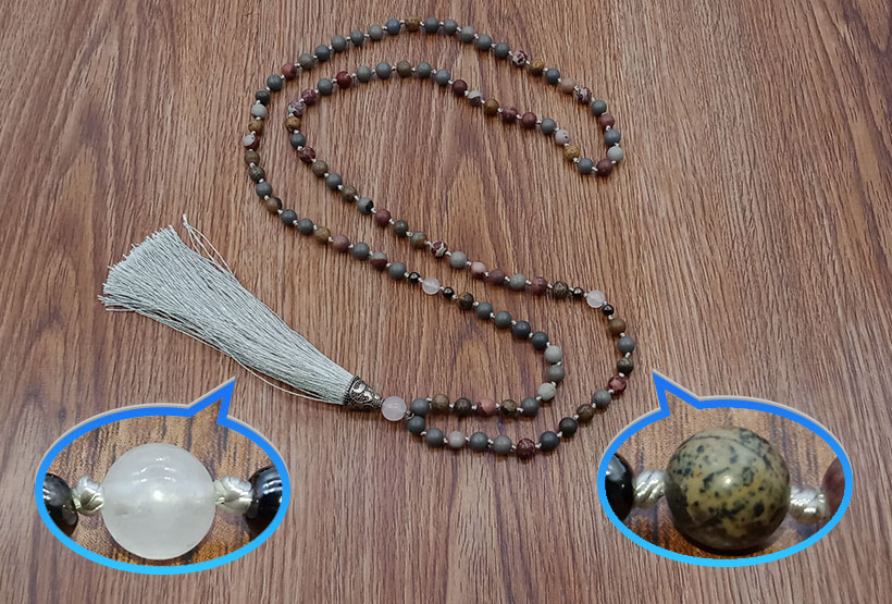 Wholesale Handmade Mala Yoga Stone Beads Necklace