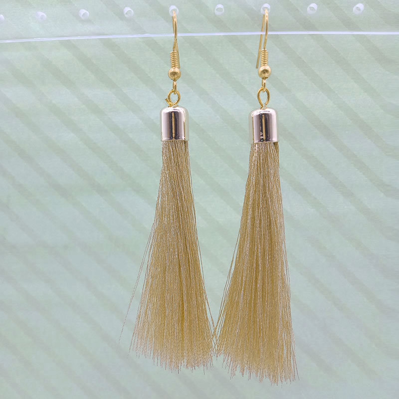 Wholesale Handmade Gold Tassel Earrings