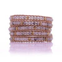 Labradorite Beads Copper Beads 5 Wrap Bracelet Handmade Wholesale