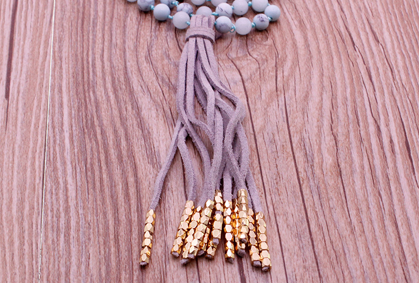 Handmade Turquoise & Amazonite Beads Malas Yoga Necklace