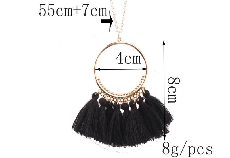 Spring Trendy Colorful Tassel Necklace