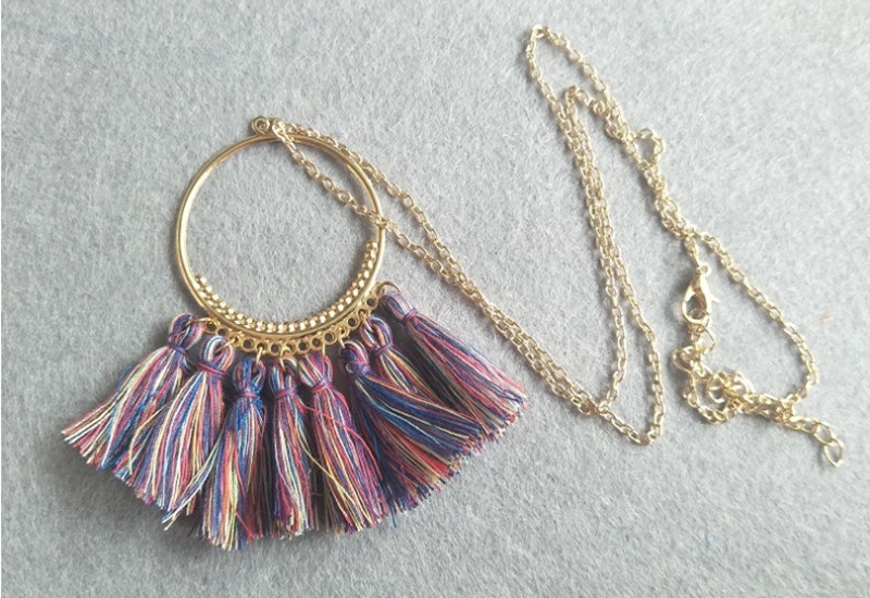 Spring Trendy Colorful Tassel Necklace