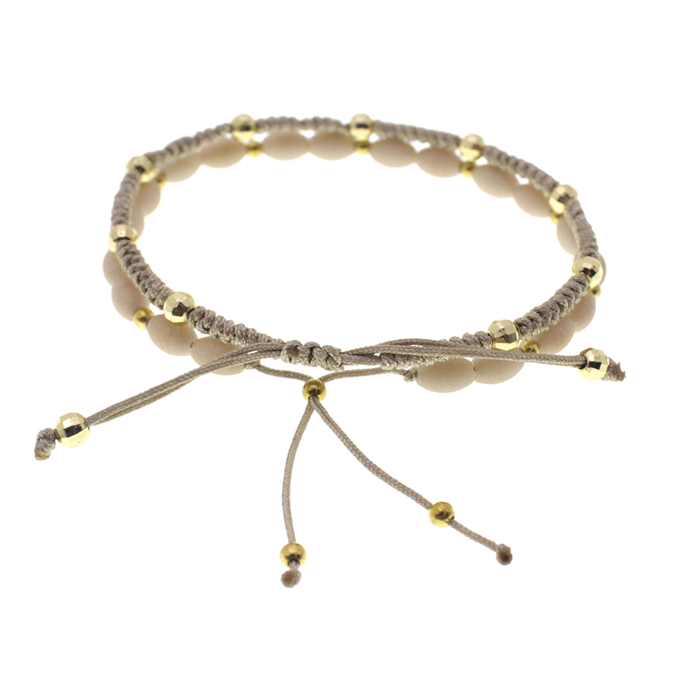 Crystal Copper Beads Jade Rope Woven Bracelet
