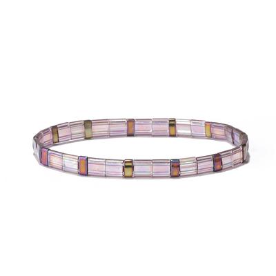 2019 Trendy Hot Sale Summer Marine Miyuki Flat Square Seed Clear Bright Tila Bead Bracelet