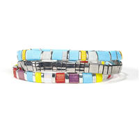 Fashion colorful 3/4PCS Handmade Miyuki Tila Bracelet For wholesale and retail