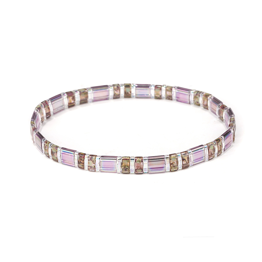 New Fashion Translucent Magic Pink Color Crystal Tila Bracelet Wholesale Jewelry