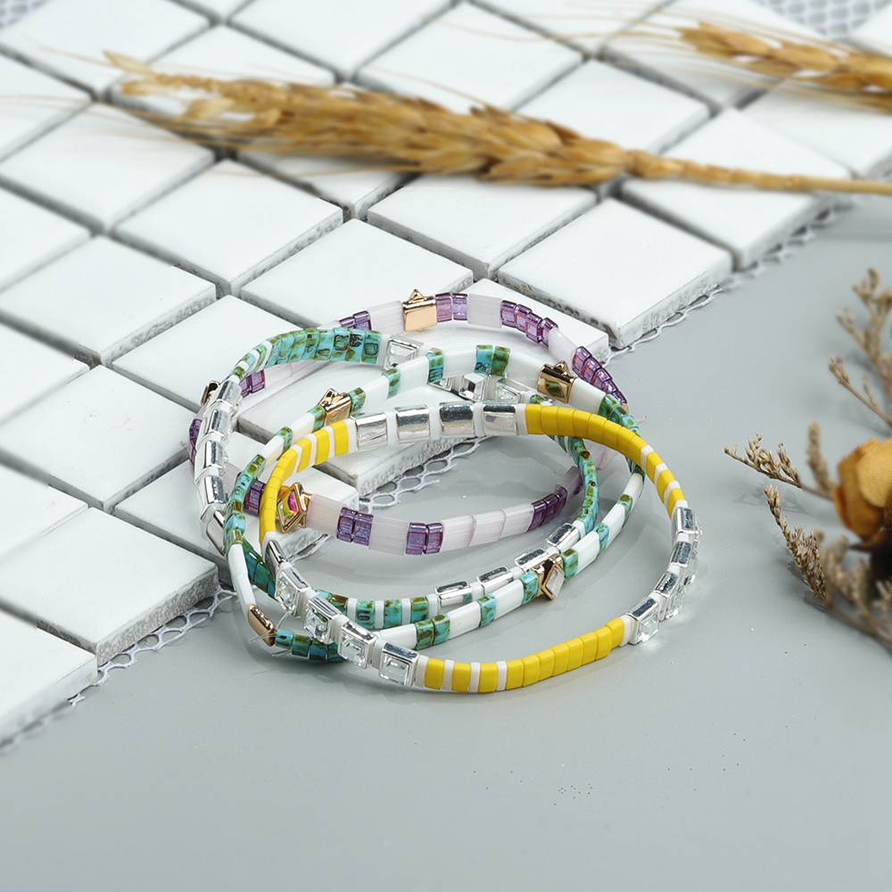 Fashion Colorful Czech Crystal Tila Beads Handmade Jewelry Wholesale Bracelet