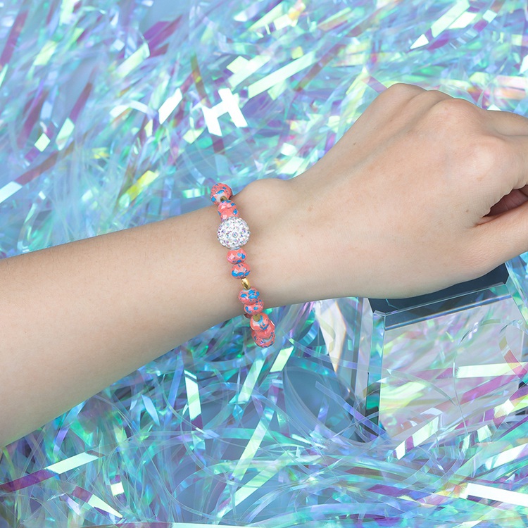 Friendship Bracelet Colorful Dazzle Shine Crystal Beads Wholesale Women Jewelry