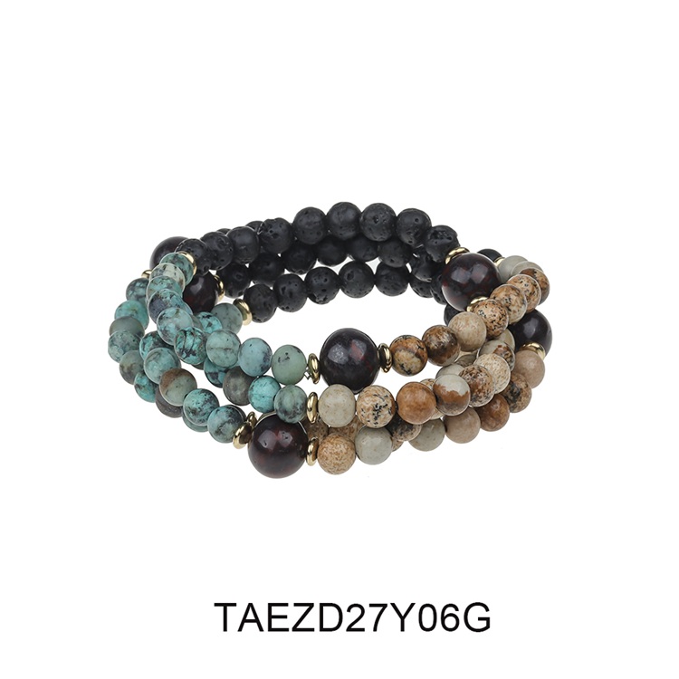 Wholesale Customized Natural Stone Couple Style 108 Beads Mala Bracelets