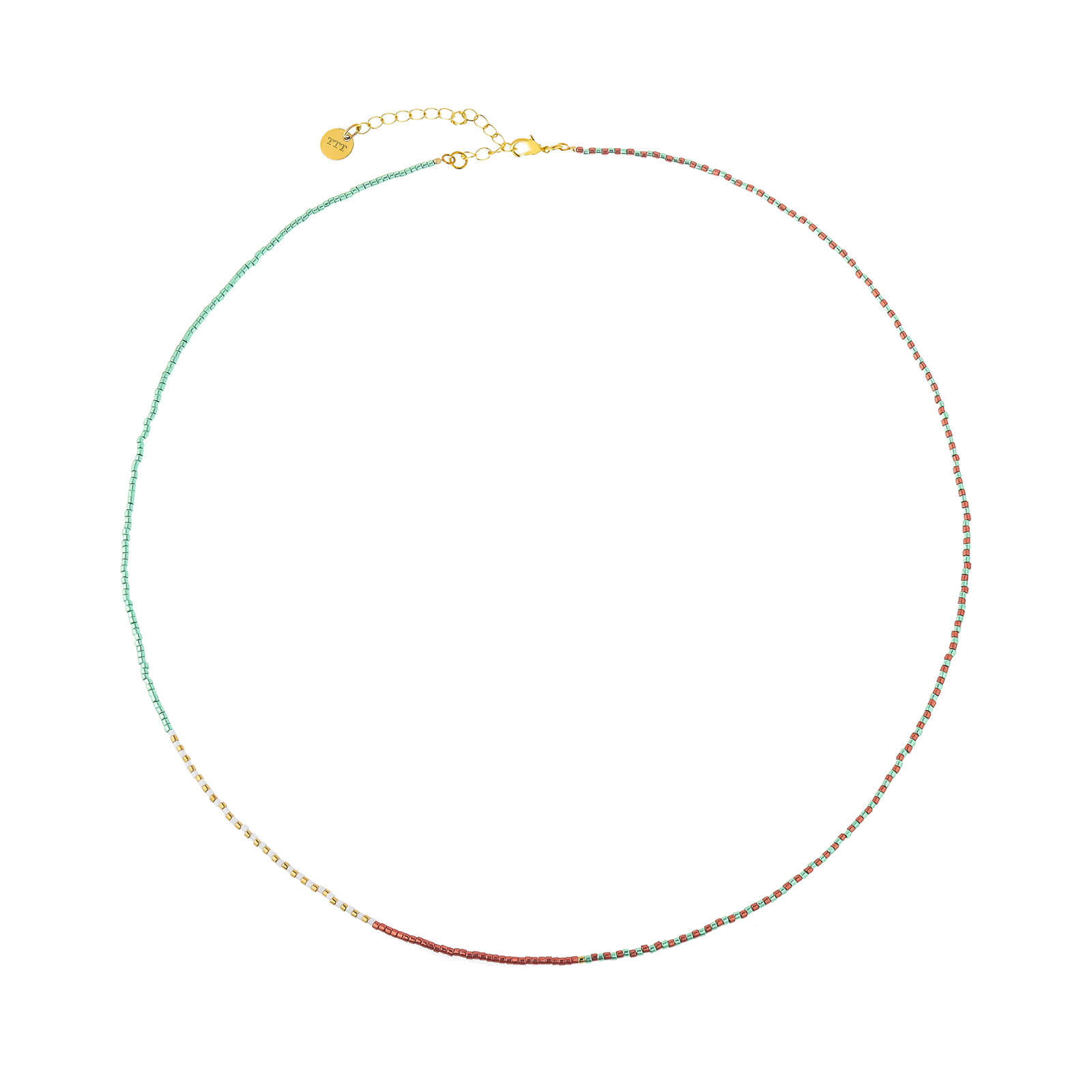 Rainbow wrap Miyuki bead necklace